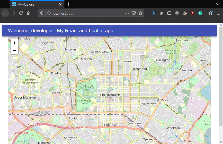 Leaflet Map Location